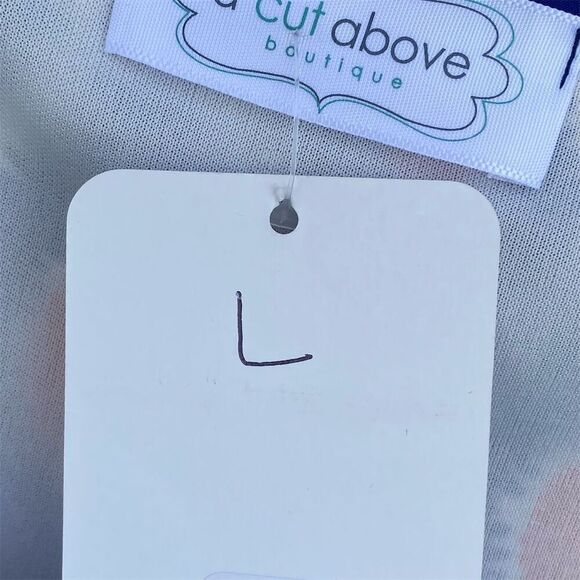 Women's Multicolor Geometric Tunic Dress L Knee Length Long Sleeve - Picture 6 of 10